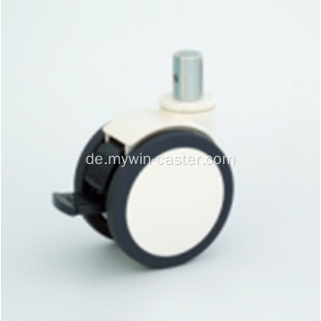 4 Inch Solid Stem Swivel PU-Material mit Halterung Medical Caster